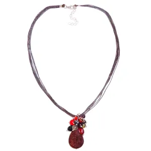 Mahogany Red Cluster Pendant