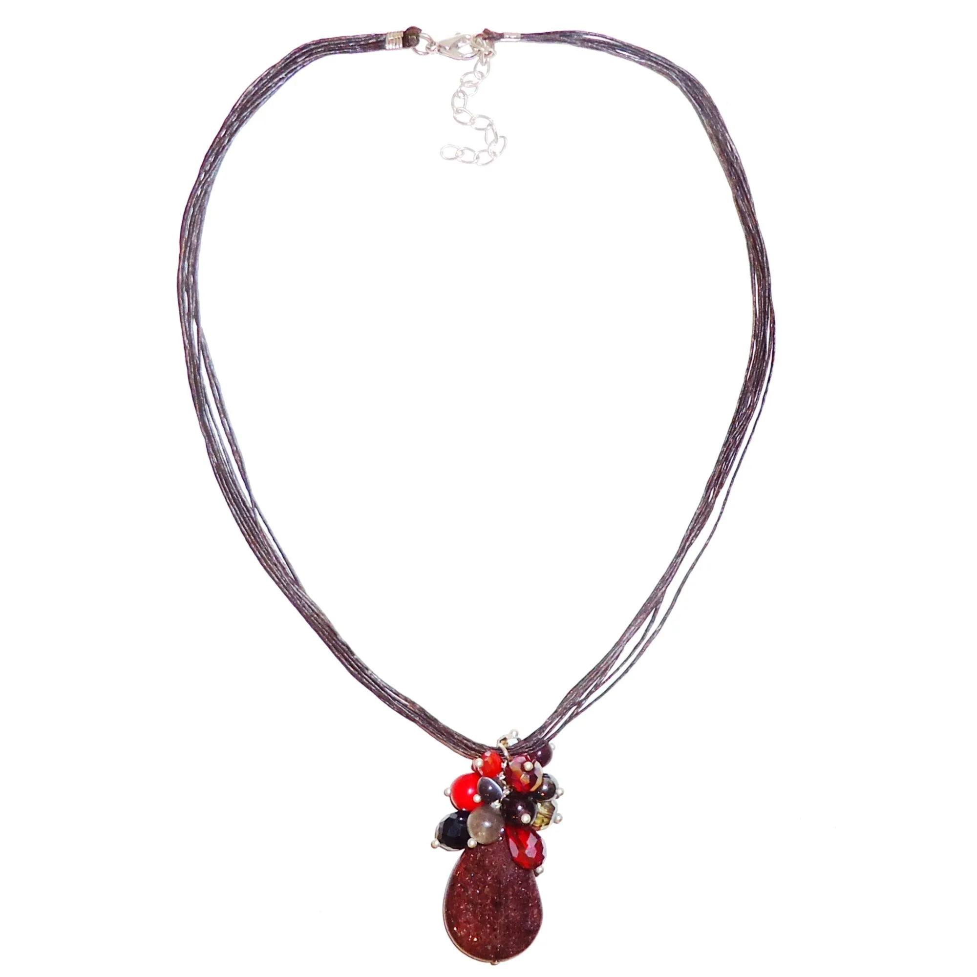 Mahogany Red Cluster Pendant