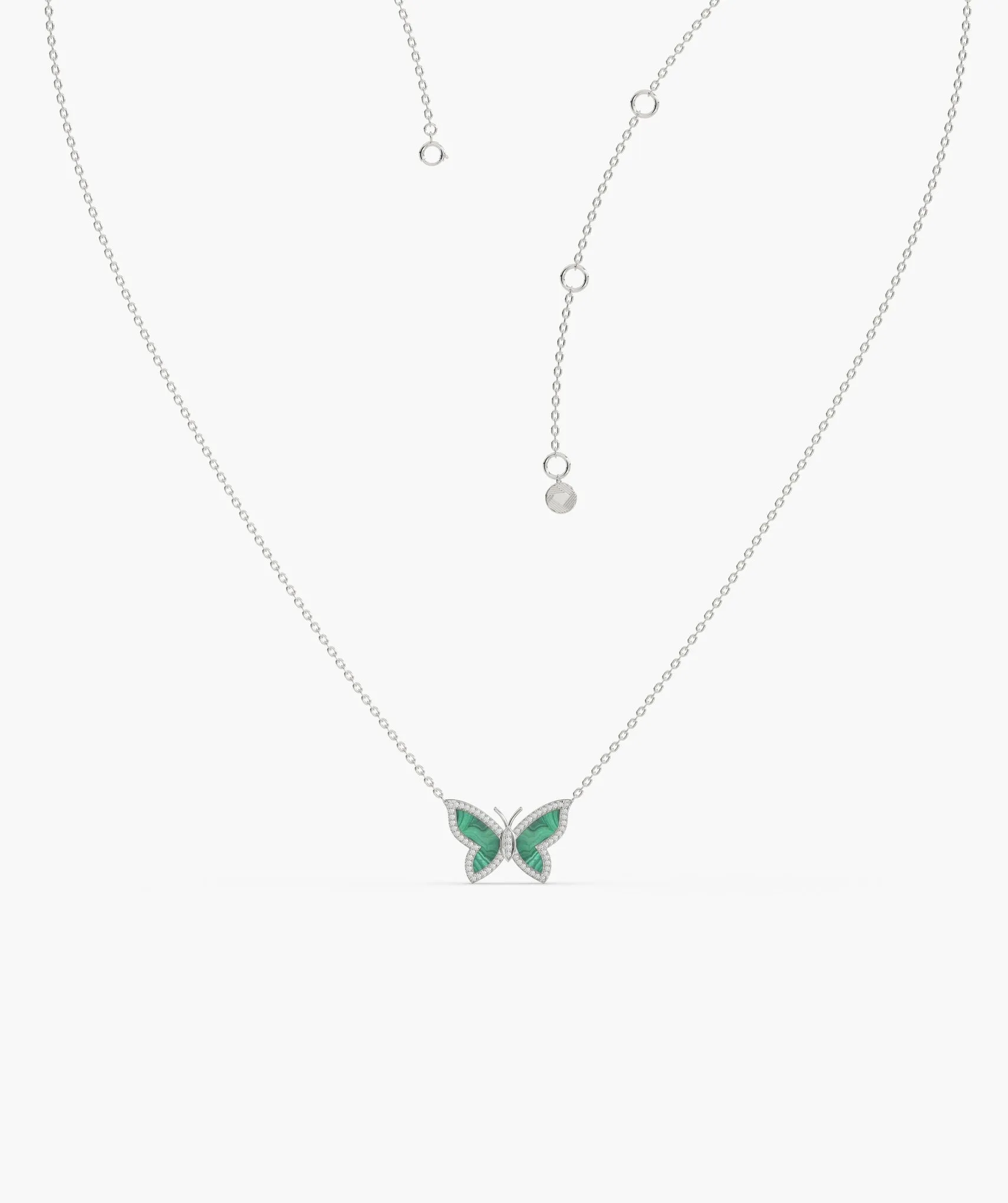Malachite Butterfly Gold Necklace