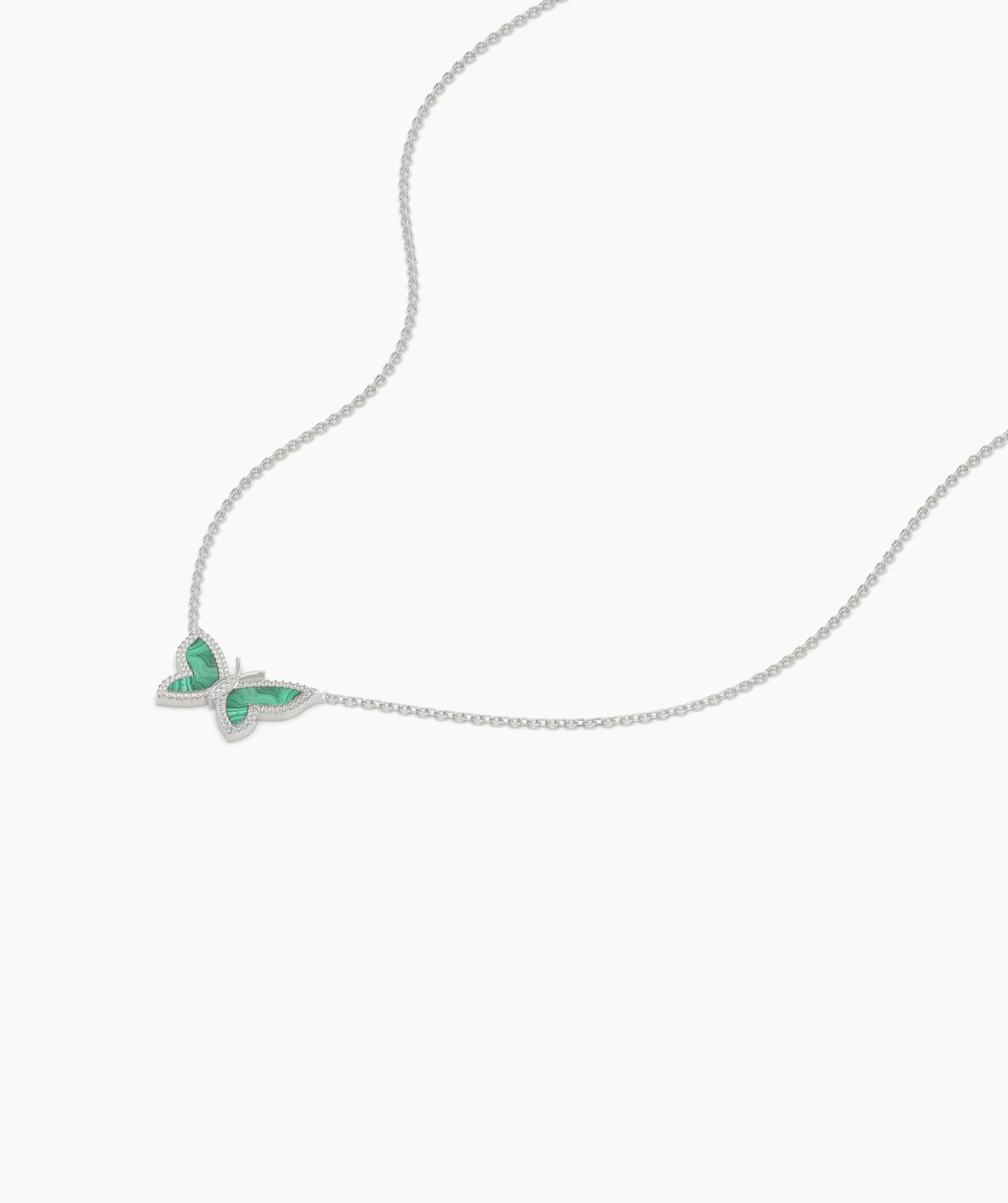 Malachite Butterfly Gold Necklace