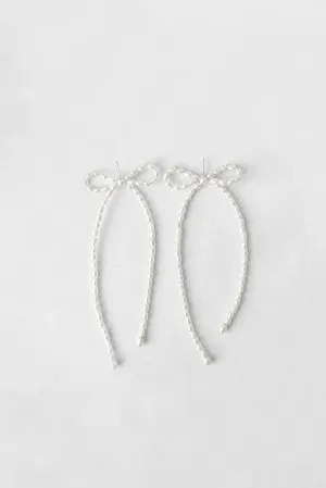 Margot Earrings - Rice Pearl