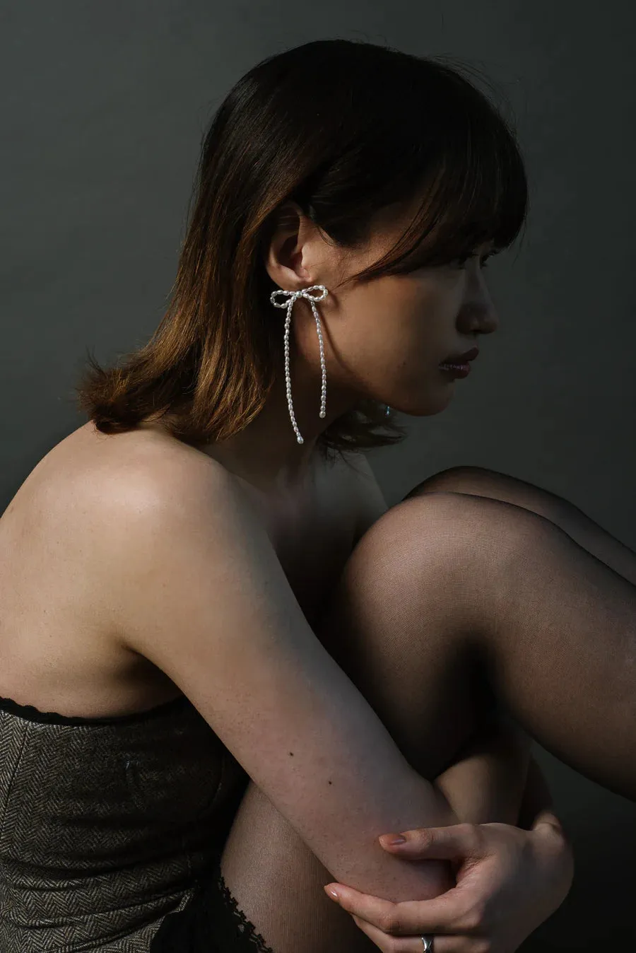 Margot Earrings - Rice Pearl
