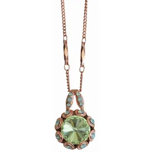 Mariana "Chrysolite" Rose Gold Plated Lovable Embellished Rivoli Pendant Crystal Necklace, 5070 390rg