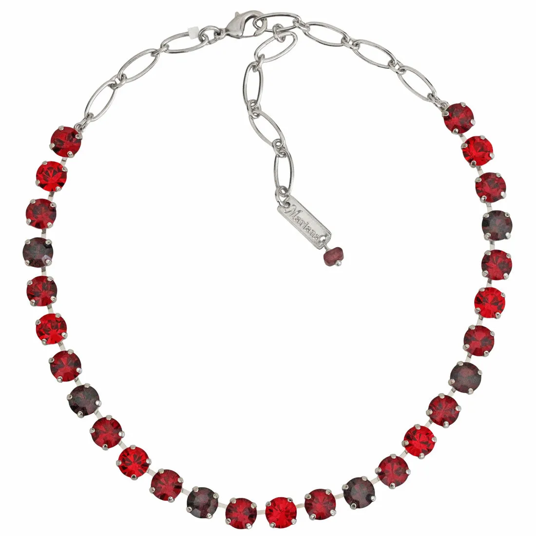 Mariana "Lady in Red" Rhodium Plated Must-Have Everyday Crystal Necklace, 3252 1070ro