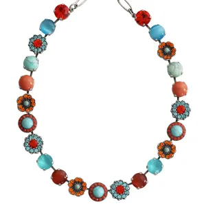 Mariana "Serengeti" Silver Plated Lovable Mixed Element Crystal Necklace, 3045/2 M1079