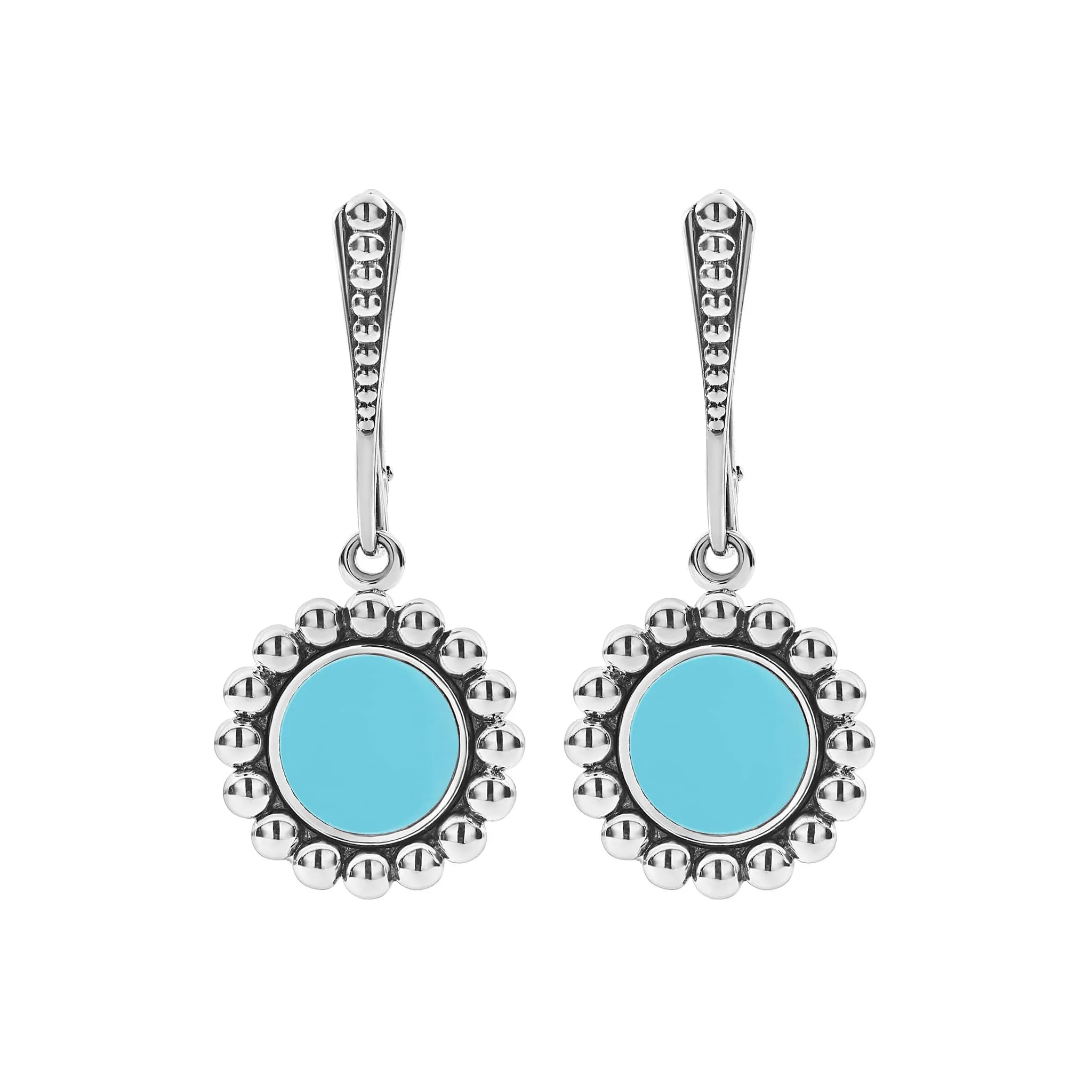 Maya Small Ceramic Circle Drop Earrings