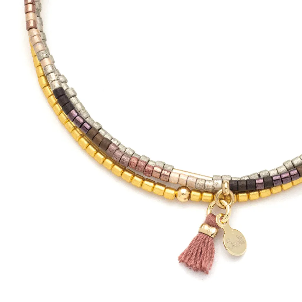 MB007 Chromacolor Bracelet Trio Bronze Multi/Gold