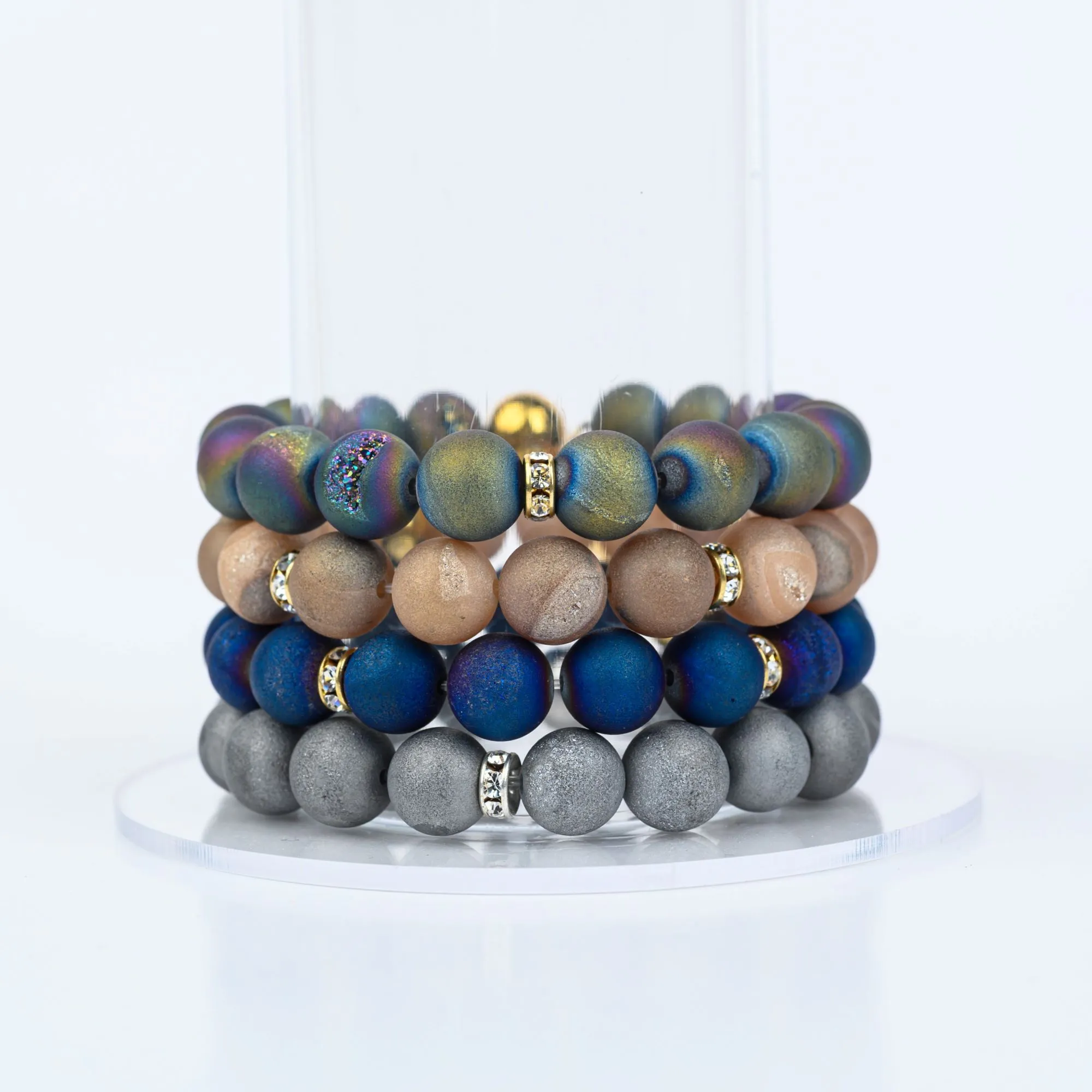 ME™ 7-inch Druzy Stone Bracelet - Silver