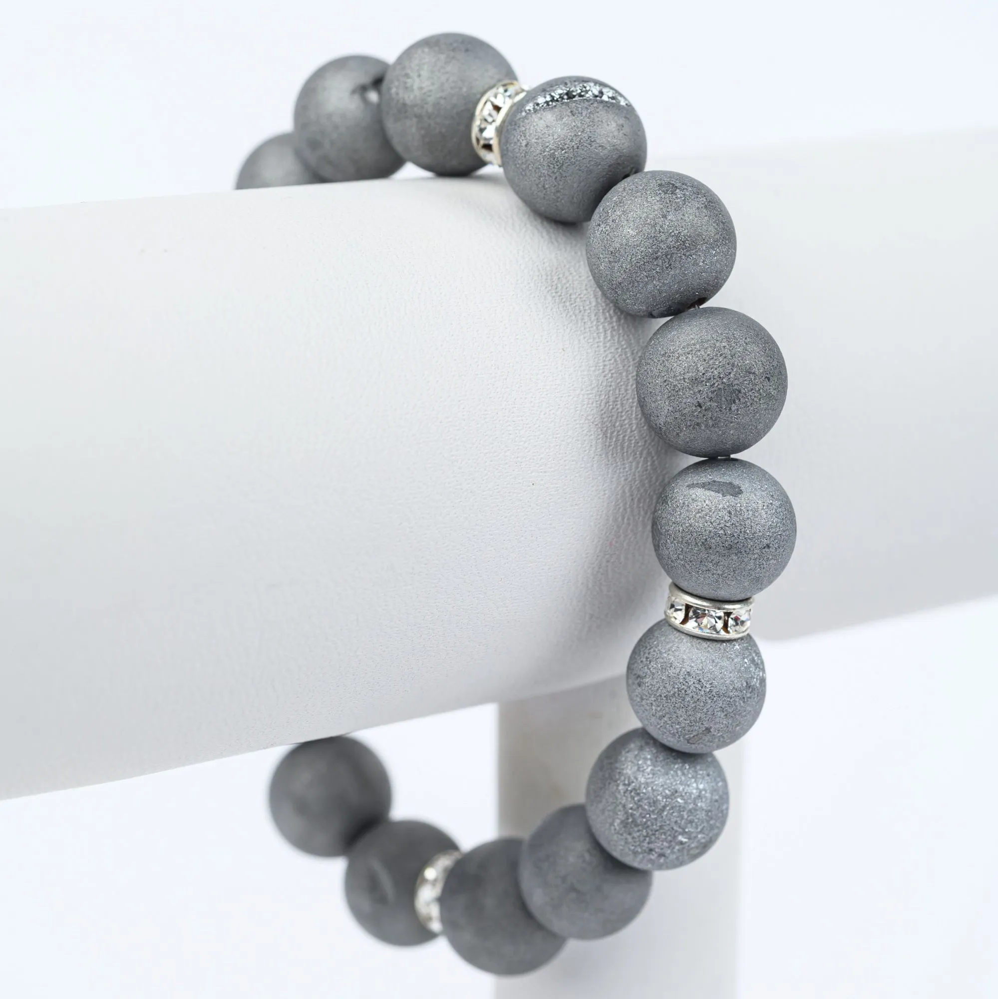 ME™ 7-inch Druzy Stone Bracelet - Silver