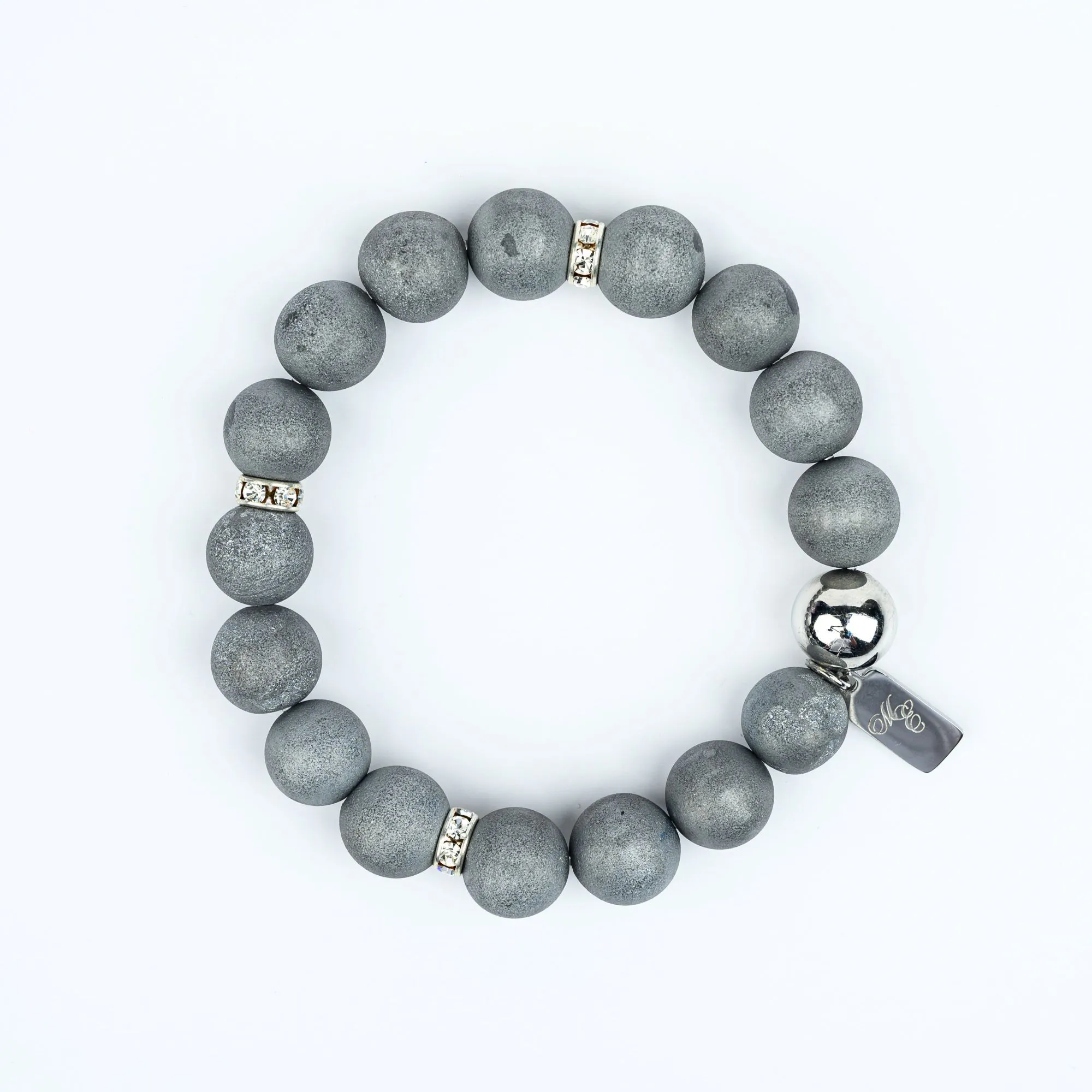 ME™ 7-inch Druzy Stone Bracelet - Silver