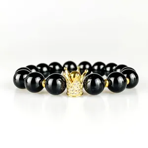ME™ Crown Black Onyx 8-inch Bracelet - Clear