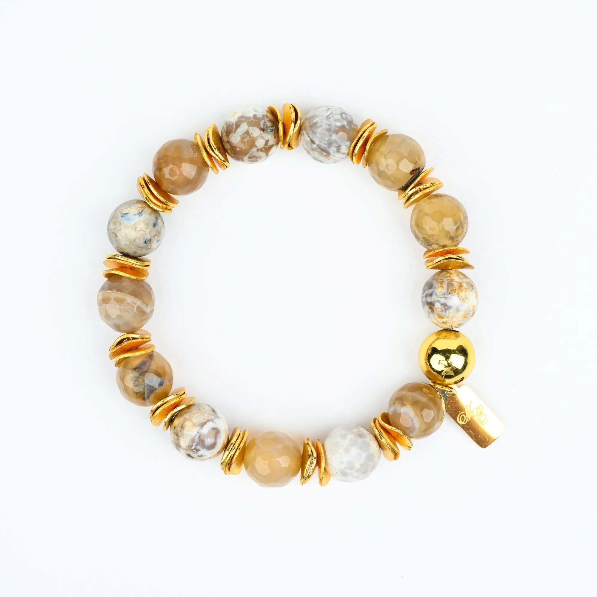 ME™ Owambe 7-inch Agate Grey Bracelet