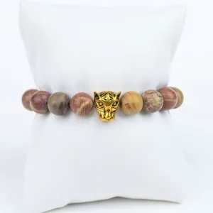 ME™ Panther Natural Jasper 8-inch Bracelet