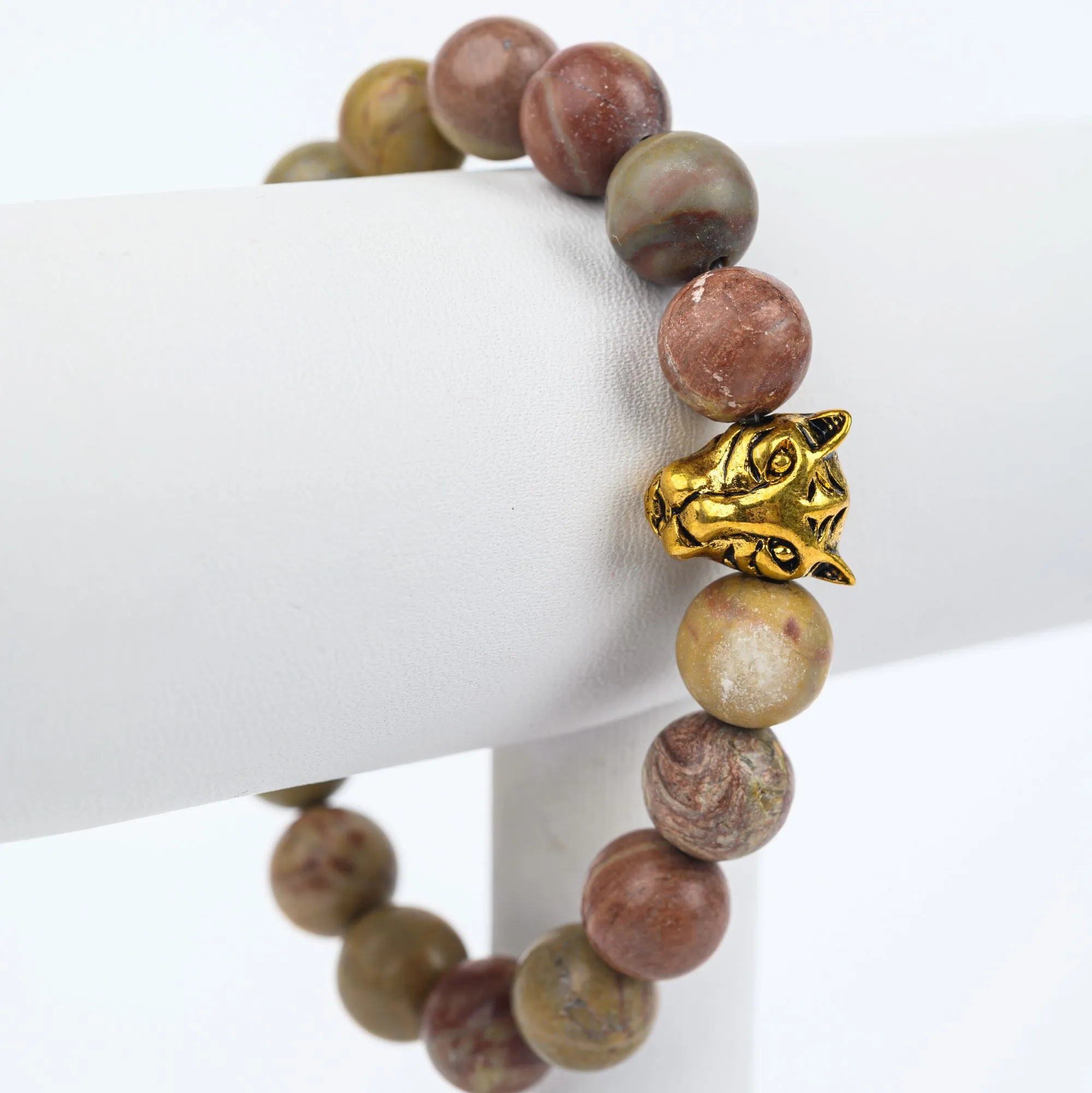 ME™ Panther Natural Jasper 8-inch Bracelet