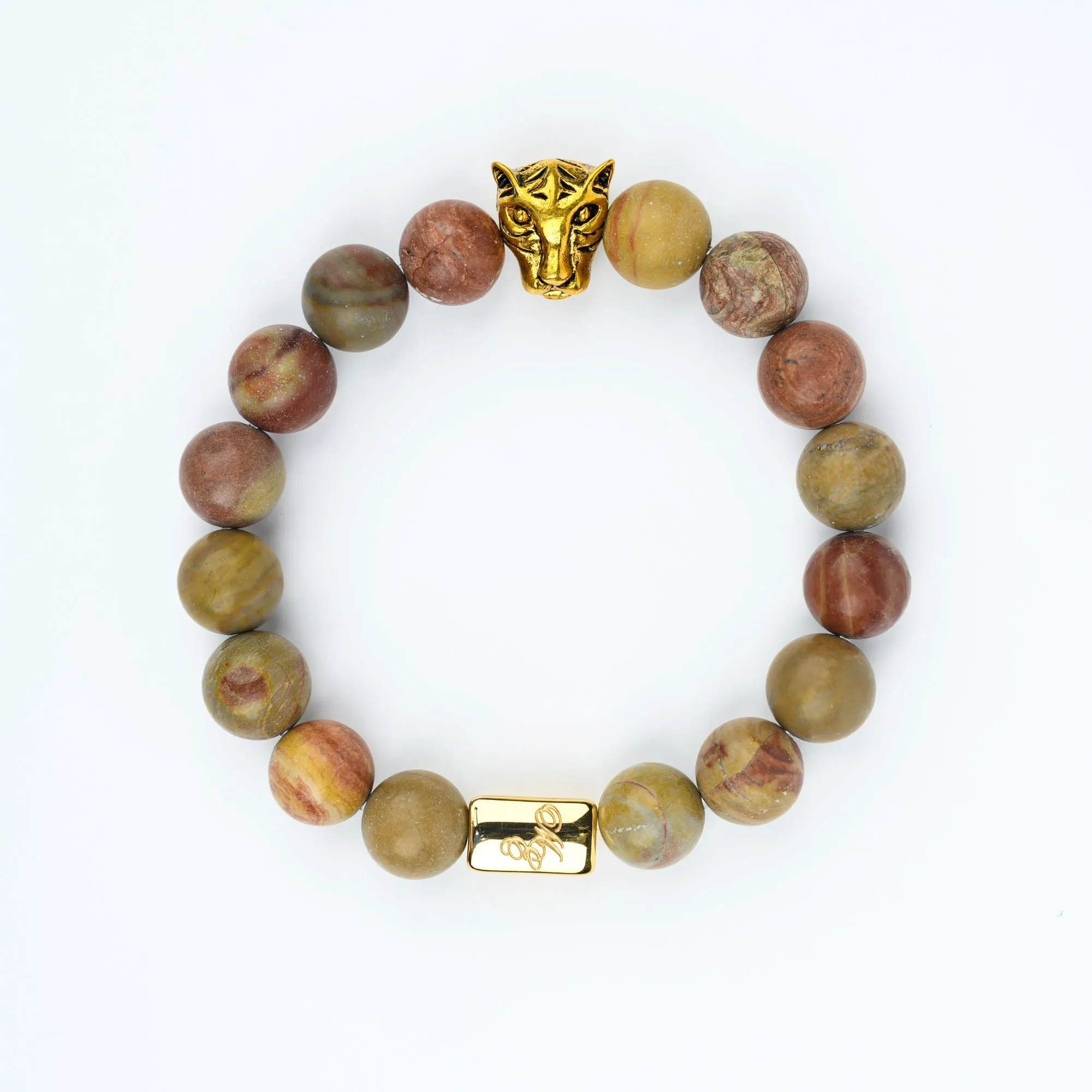 ME™ Panther Natural Jasper 8-inch Bracelet
