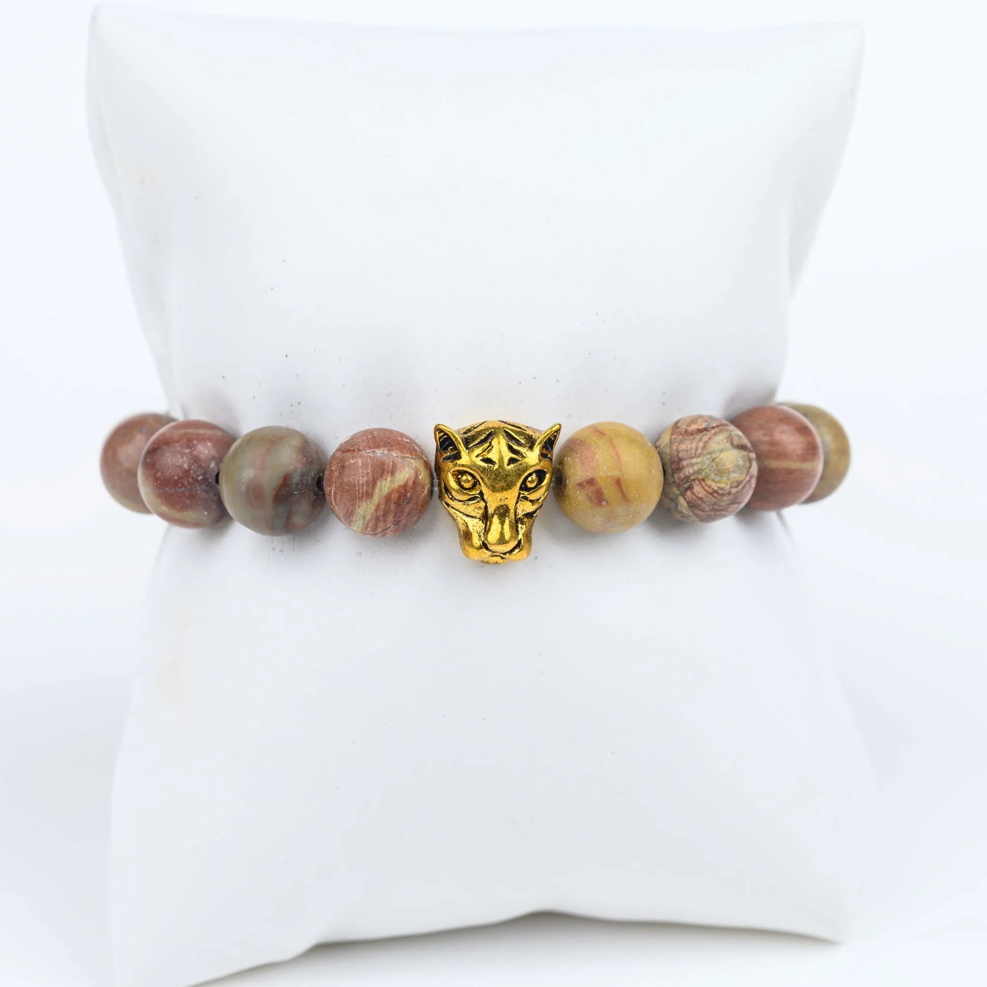 ME™ Panther Natural Jasper 8-inch Bracelet