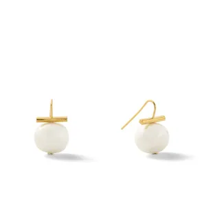 Medium Pebble Pearl Earring