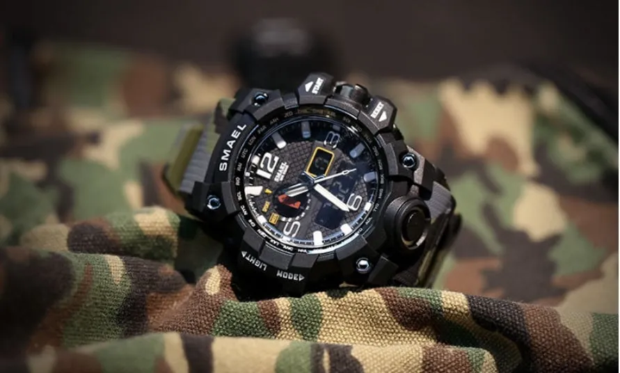 Men's Camouflage Print LED Watches