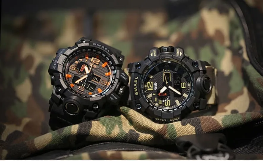 Men's Camouflage Print LED Watches