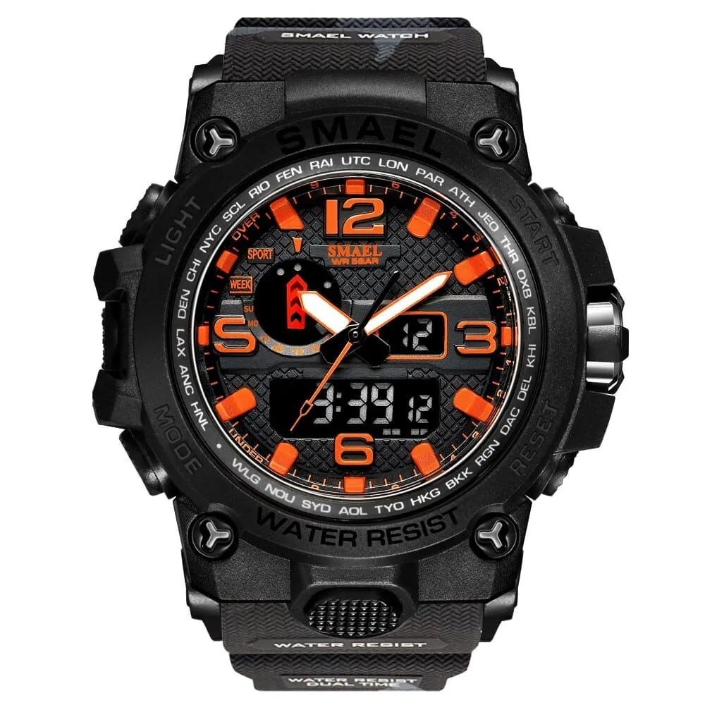 Men's Camouflage Print LED Watches