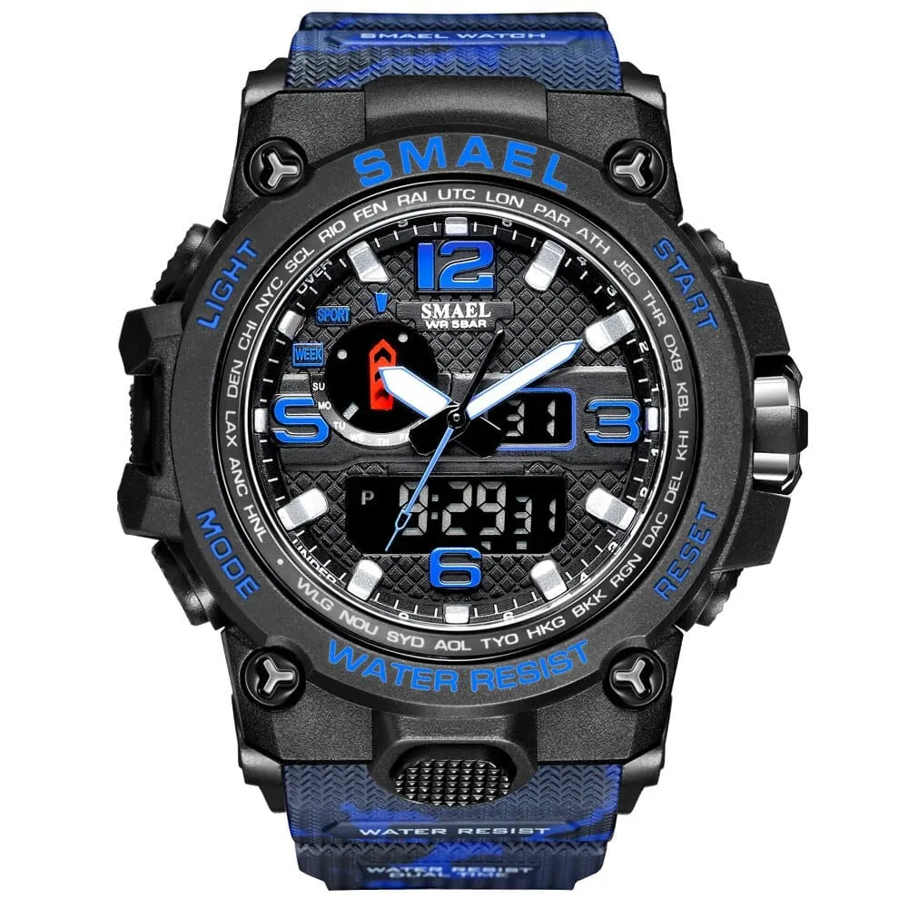 Men's Camouflage Print LED Watches