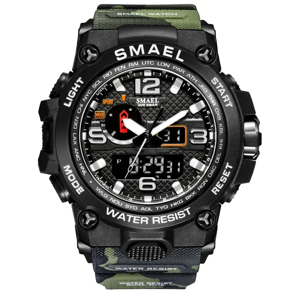 Men's Camouflage Print LED Watches