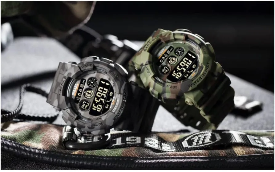 Men's Camouflage Print Smart Watches