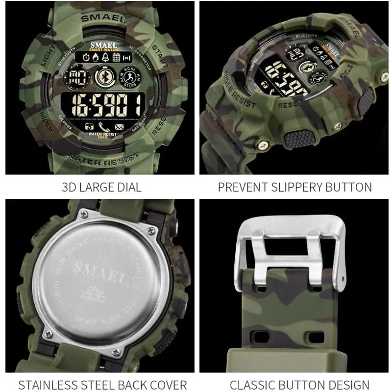 Men's Camouflage Print Smart Watches