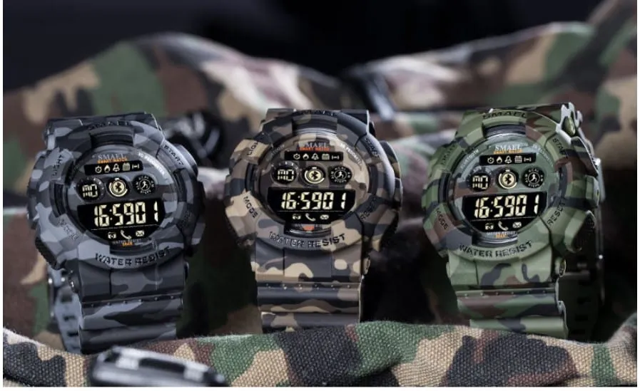 Men's Camouflage Print Smart Watches