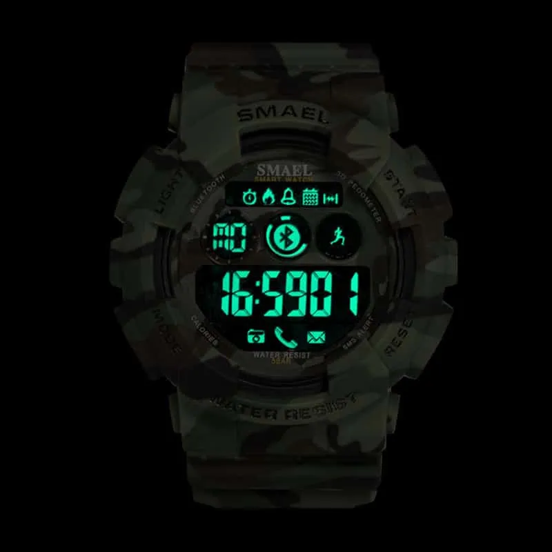 Men's Camouflage Print Smart Watches