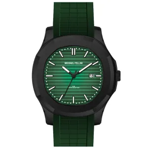Michael Fellini Green Silicone Strap Green Dial Quartz Watch for Gents - MF2364-05