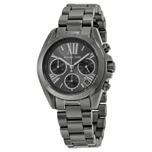 Michael Kors MK6249 Bradshaw Black Dial Chronograph Gunmetal Tone Ladies Watch