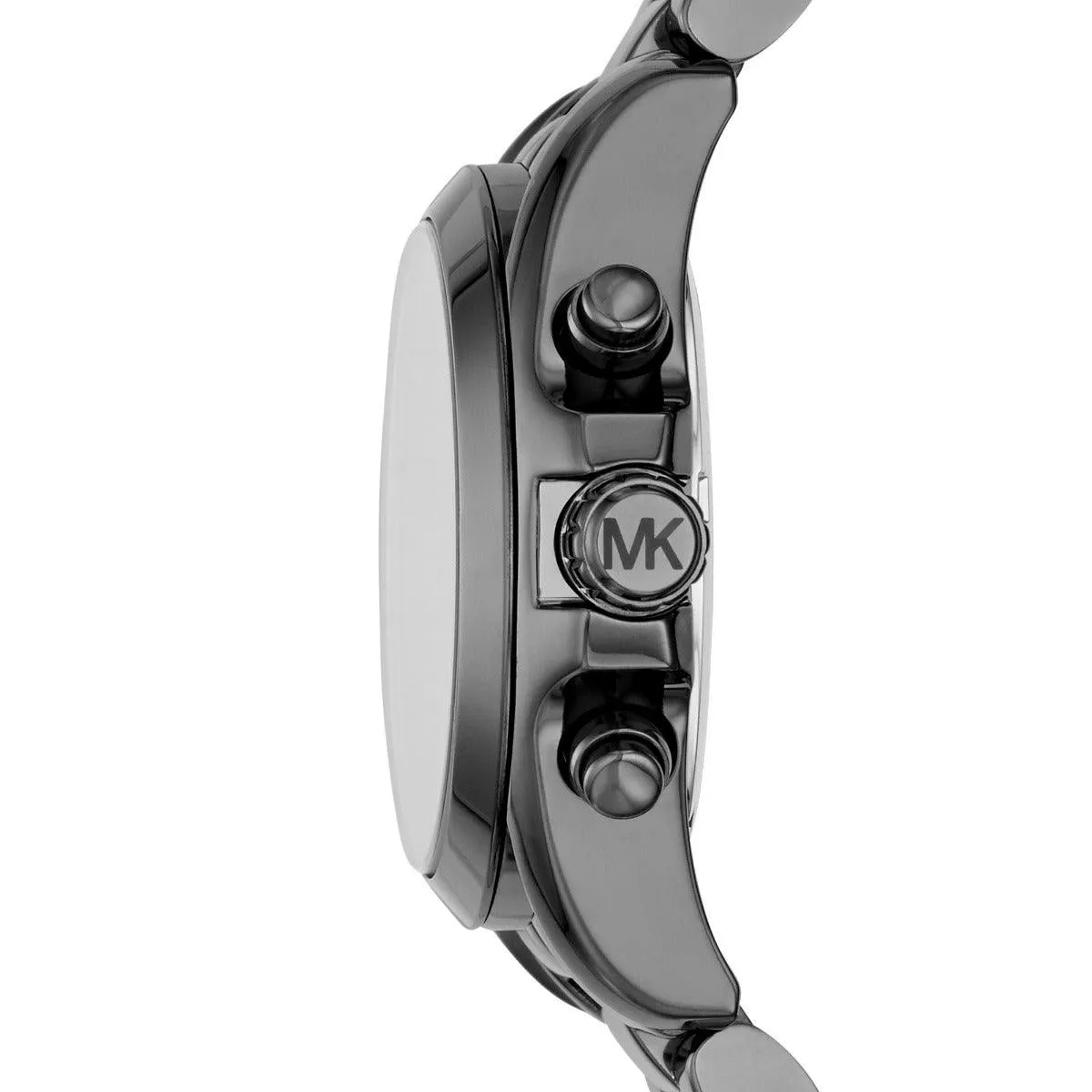 Michael Kors MK6249 Bradshaw Black Dial Chronograph Gunmetal Tone Ladies Watch