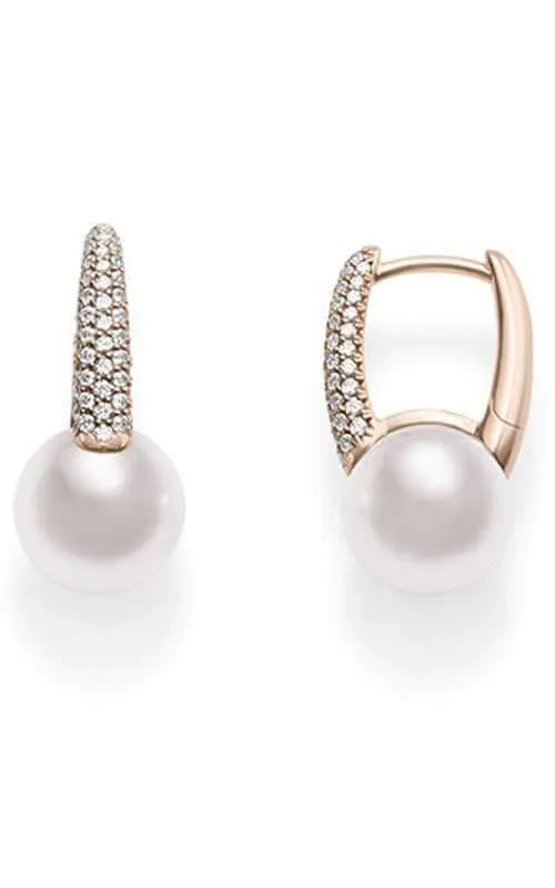 Mikimoto Classic Elegance Yellow Gold Akoya Pearl Earrings (MEA10229ADXK)