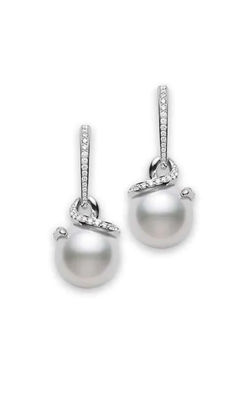Mikimoto Twist Earrings South Sea Pearl White 11mm A  (PEA1054NDW)