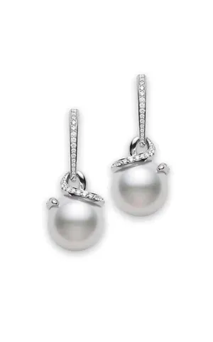 Mikimoto Twist Earrings South Sea Pearl White 11mm A  (PEA1054NDW)