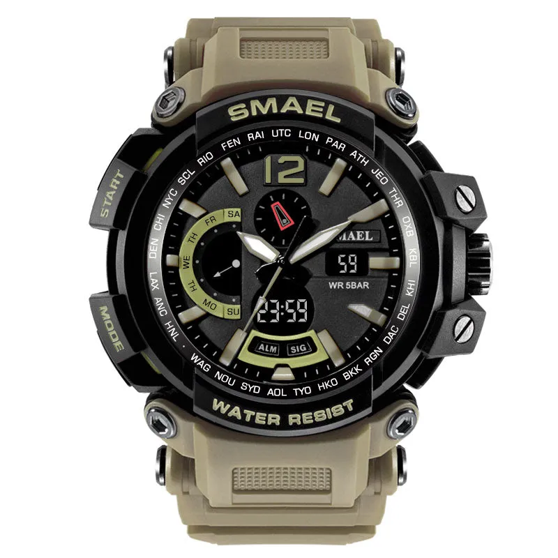 Military Waterproof Sports Watches With Dual Display for Men
