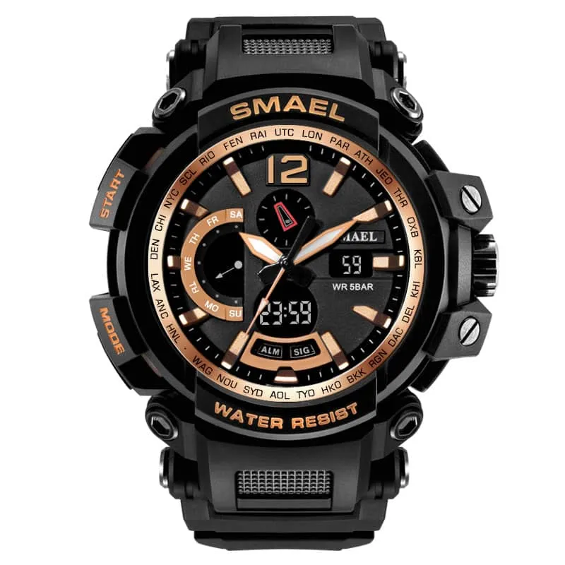Military Waterproof Sports Watches With Dual Display for Men