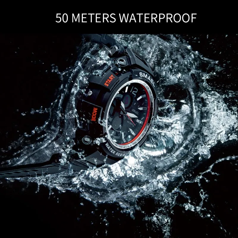 Military Waterproof Sports Watches With Dual Display for Men