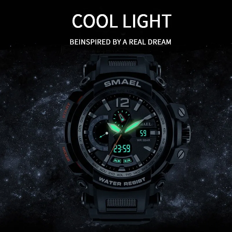 Military Waterproof Sports Watches With Dual Display for Men