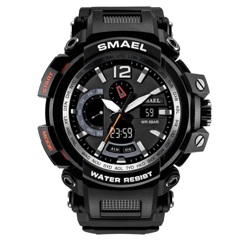 Military Waterproof Sports Watches With Dual Display for Men