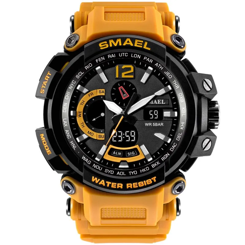 Military Waterproof Sports Watches With Dual Display for Men