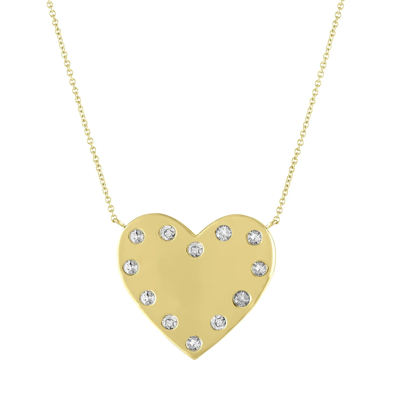 Mimi Heart Necklace: Diamond-14K Yellow Gold