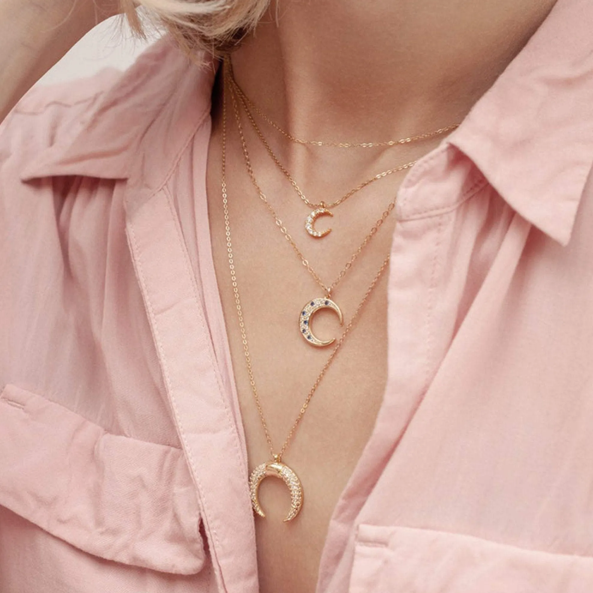 Mini Crescent Moon Necklace