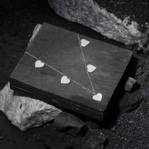 Minimal String Hearts Chain Locket