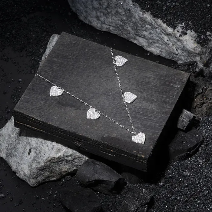Minimal String Hearts Chain Locket