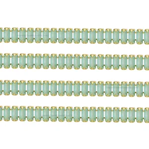 Mint Green Diamond Stone Chain | Qty : 1mtr | DC06