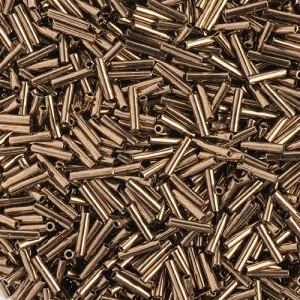 Miyuki Slender Bugle 1.3x6mm Bronze Opaque Metallic - apx 16g Vial