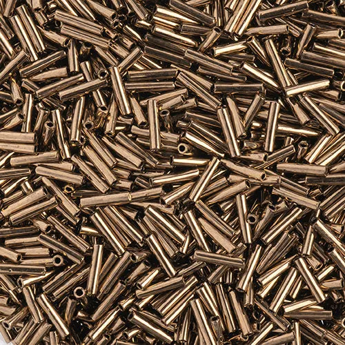 Miyuki Slender Bugle 1.3x6mm Bronze Opaque Metallic - apx 16g Vial