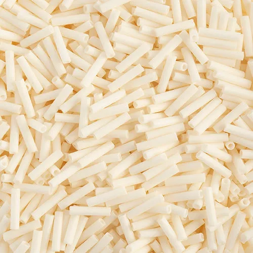 Miyuki Slender Bugle 1.3x6mm Cream Opaque Matte